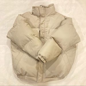 Grey Fear of God Essentials Puffer Jacket